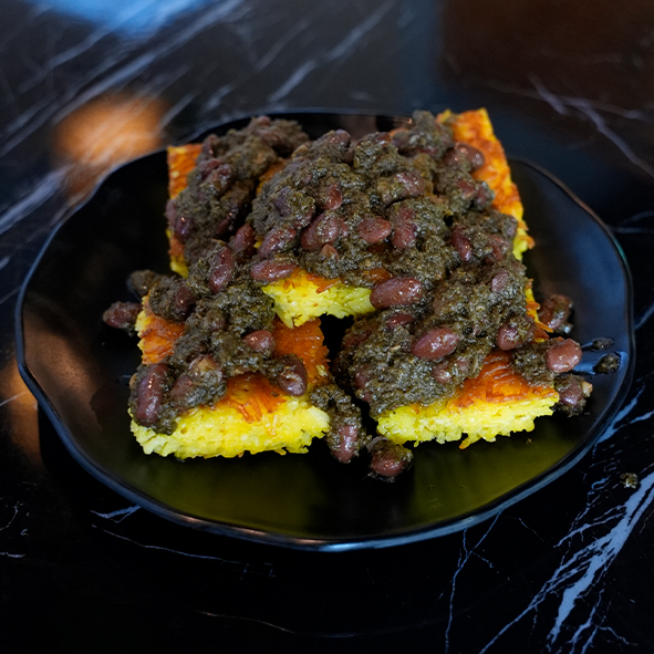 ته چین قرمه سبزی